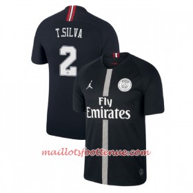 Maillot/Tenue Paris Saint Germain Thiago Silva 2 Jodan Noir Troisième 2018/2019